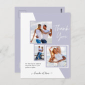 Fotocollage DANK JE WEL Bruiloft/Baby/Afstuderen/E Briefkaart (Voorkant / Achterkant)