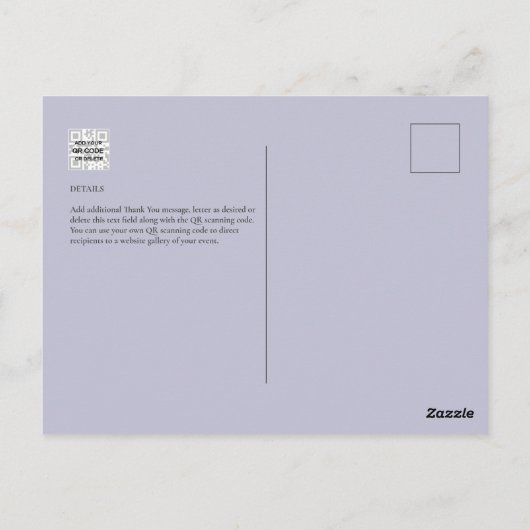 Fotocollage DANK JE WEL Bruiloft/Baby/Afstuderen/E Briefkaart (Achterkant)