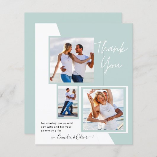 Fotocollage DANK U Bieden/Baby/Afstuderen/ENIG (Voorkant / Achterkant)