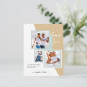 Fotocollage DANK U Bieden/Baby/Afstuderen/ENIG Briefkaart (Staand voorkant)