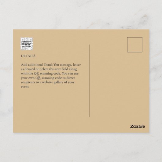 Fotocollage DANK U Bieden/Baby/Afstuderen/ENIG Briefkaart (Achterkant)