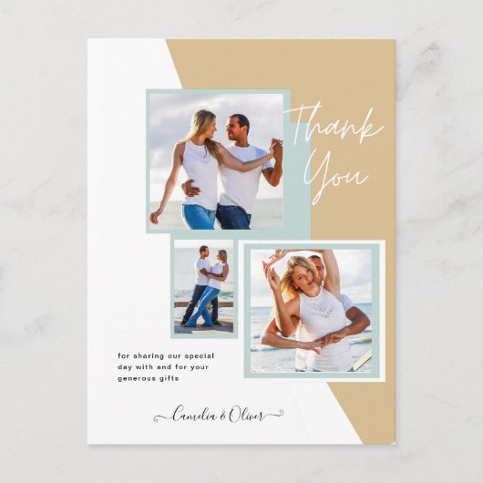 Fotocollage DANK U Bieden/Baby/Afstuderen/ENIG Briefkaart (Voorkant)