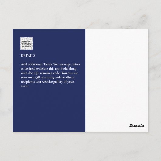 Fotocollage DANK U Bieden/Baby/Afstuderen/ENIG Briefkaart (Achterkant)