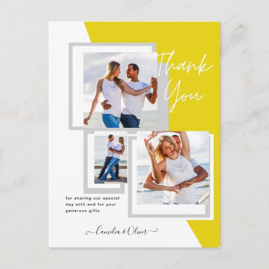 Fotocollage DANK U Bieden/Baby/Afstuderen/ENIG Briefkaart (Voorkant)