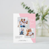 Fotocollage DANK U Bieden/Baby/Afstuderen/ENIG Briefkaart (Staand voorkant)