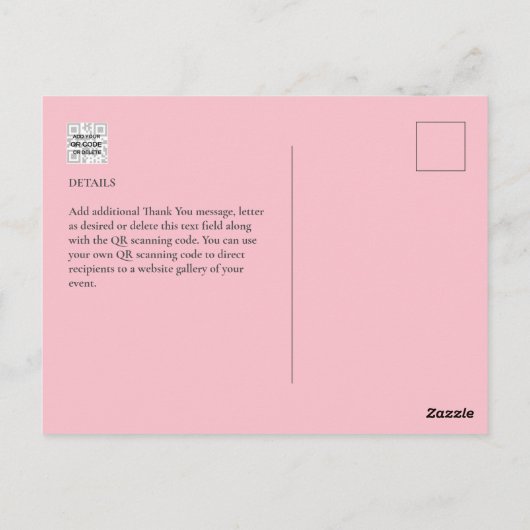 Fotocollage DANK U Bieden/Baby/Afstuderen/ENIG Briefkaart (Achterkant)