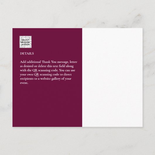 Fotocollage DANK U Bieden/Baby/Afstuderen/ENIG Briefkaart (Achterkant)