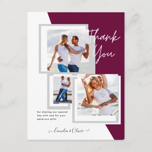 Fotocollage DANK U Bieden/Baby/Afstuderen/ENIG Briefkaart (Voorkant)