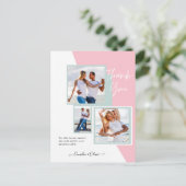 Fotocollage DANK U Bieden/Baby/Afstuderen/ENIG Briefkaart (Staand voorkant)