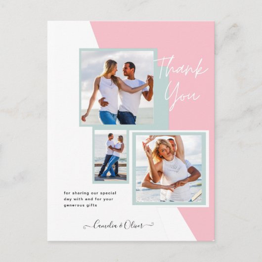 Fotocollage DANK U Bieden/Baby/Afstuderen/ENIG Briefkaart (Voorkant)