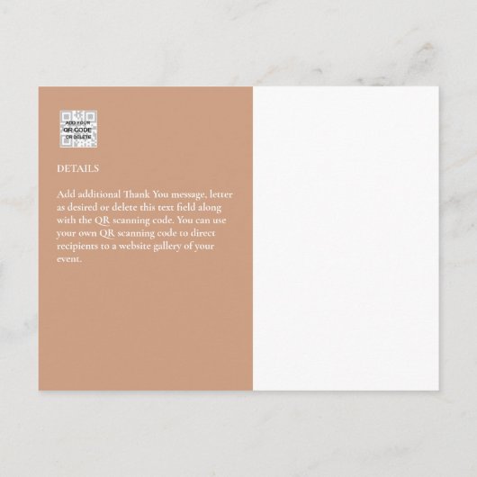 Fotocollage DANK U Bieden/Baby/Afstuderen/ENIG Briefkaart (Achterkant)