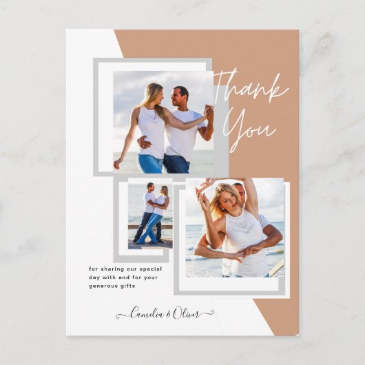 Fotocollage DANK U Bieden/Baby/Afstuderen/ENIG Briefkaart (Voorkant)