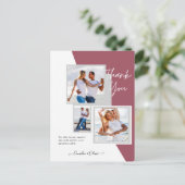 Fotocollage DANK U Bieden/Baby/Afstuderen/ENIG Briefkaart (Staand voorkant)