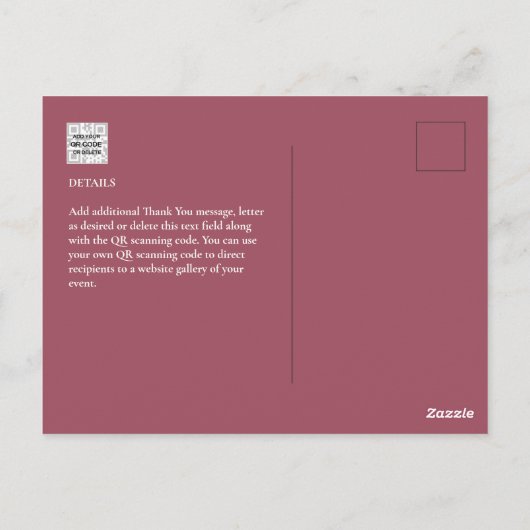 Fotocollage DANK U Bieden/Baby/Afstuderen/ENIG Briefkaart (Achterkant)