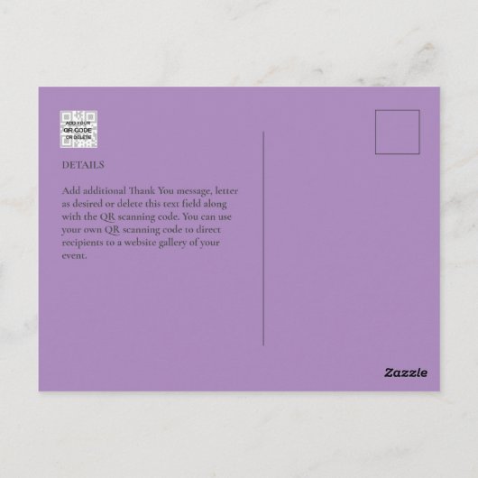 Fotocollage DANK U Bieden/Baby/Afstuderen/ENIG Briefkaart (Achterkant)