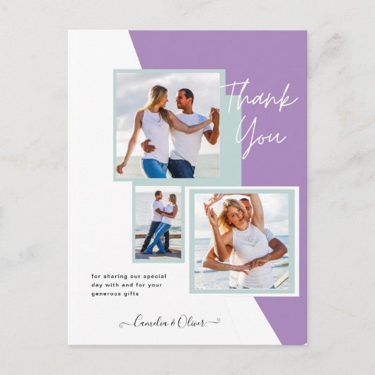 Fotocollage DANK U Bieden/Baby/Afstuderen/ENIG Briefkaart (Voorkant)