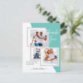 Fotocollage DANK U Bieden/Baby/Afstuderen/ENIG Briefkaart (Staand voorkant)