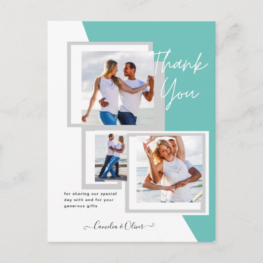 Fotocollage DANK U Bieden/Baby/Afstuderen/ENIG Briefkaart (Voorkant)