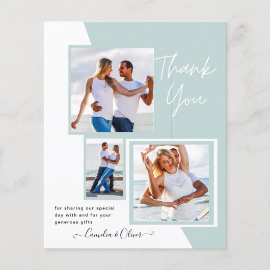 Fotocollage DANK U Bieden/Baby/Afstuderen/ENIG Flyer (Voorkant)