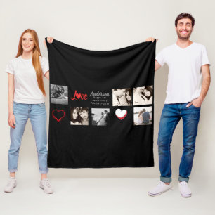 Fotocollage Dekbed - Liefde/Huwelijk/Jubileum Fleece Deken