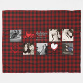 Fotocollage deken - Liefde/Huwelijk/Jubileum (Voorkant (Horizontaal))