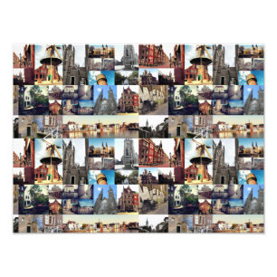 Fotocollage Delft 6 Foto Afdruk
