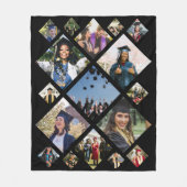 Fotocollage Diagonale Sjabloon w / 17 afbeeldingen Fleece Deken (Voorkant)