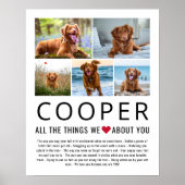 Fotocollage dingen die we leuk vinden aan je hond poster (Voorkant)