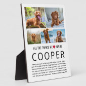 Fotocollage Dingen die we van jou houden Huisdier Fotoplaat (Zijkant)