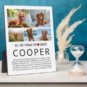 Fotocollage Dingen die we van jou houden Huisdier Fotoplaat (Zijkant)