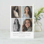 Fotocollage diploma uitnodigingskaart kaart (Staand voorkant)