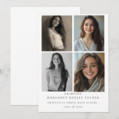 Fotocollage diploma uitnodigingskaart kaart (Voorkant / Achterkant)