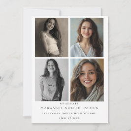 Fotocollage diploma uitnodigingskaart kaart