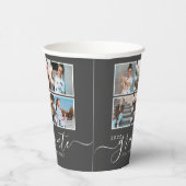 Fotocollage Donkergrijs Graduation Party Papieren Bekers (Rechts)