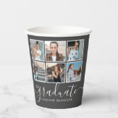 Fotocollage Donkergrijs Graduation Party Papieren Bekers (Voorkant)