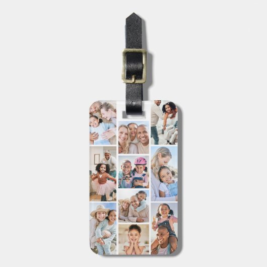 Fotocollage Eenvoudig Elegant Afbeelding Bagagelabel (Voorkant verticaal)