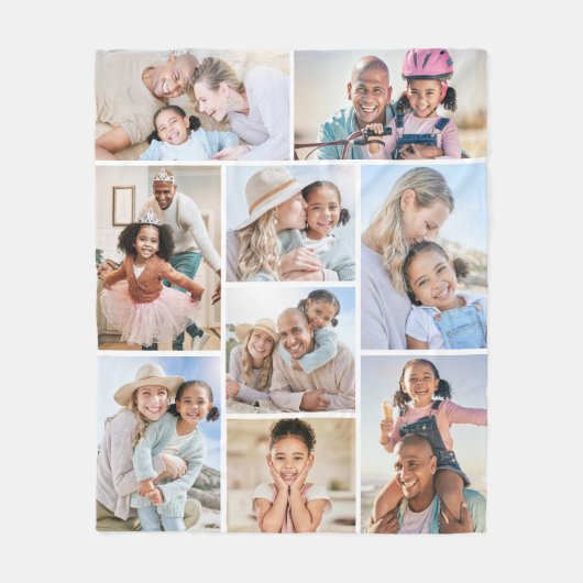 Fotocollage Eenvoudig Elegant Afbeelding Fleece Deken (Voorkant)