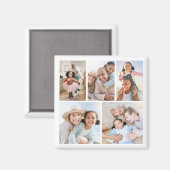 Fotocollage Eenvoudig Elegant Afbeelding Magneet (Voorkant / Achterkant)