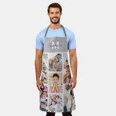 Fotocollage Eenvoudig Elegant Afbeelding Schort (Gedragen)