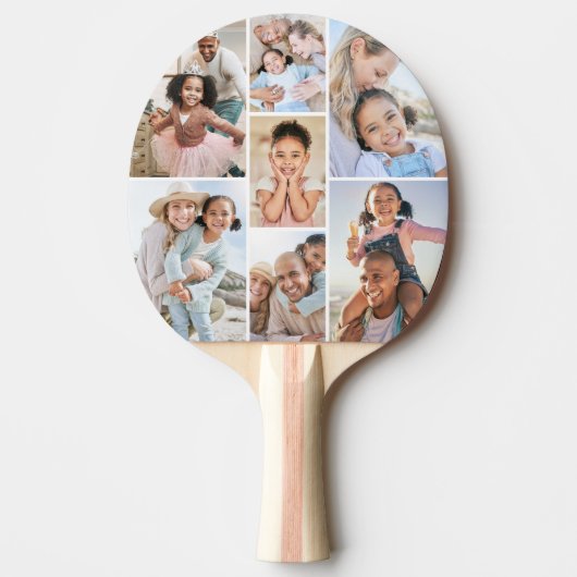 Fotocollage Eenvoudig Elegant Afbeelding Tafeltennisbatje (Voorkant)