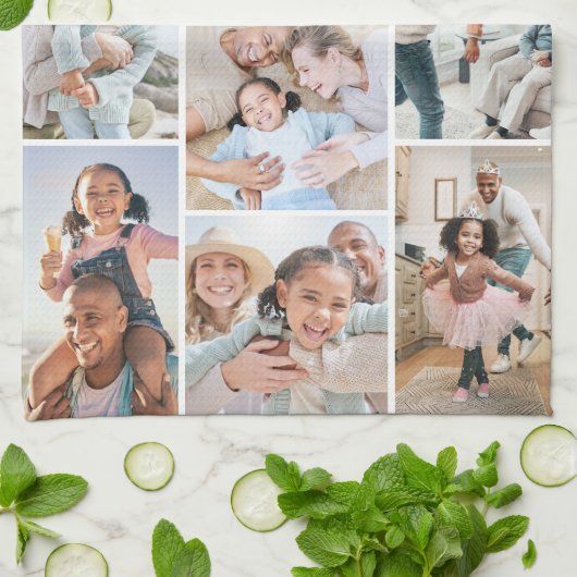 Fotocollage Eenvoudig Elegant Afbeelding Theedoek (Gevouwen)