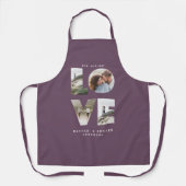 Fotocollage eenvoudig modern gepersonaliseerd paar schort (Voorkant)