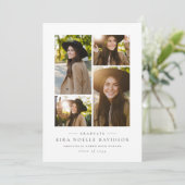 Fotocollage eenvoudige aankondiging van afstuderen (Staand voorkant)