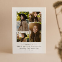 Fotocollage eenvoudige aankondiging van afstuderen