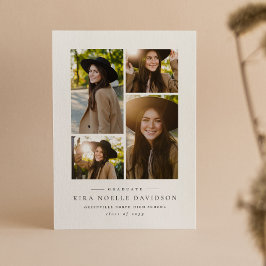 Fotocollage eenvoudige aankondiging van afstuderen