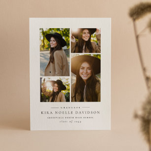 Fotocollage eenvoudige aankondiging van afstuderen