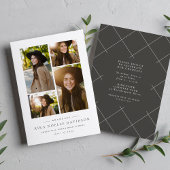 Fotocollage eenvoudige afstudeerfeest kaart