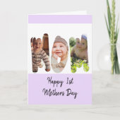 Fotocollage-EERSTE Moederdag kaart (Voorkant)