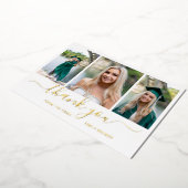 Fotocollage Elegant Afstuderen Dank u kaart (Gedraaid)