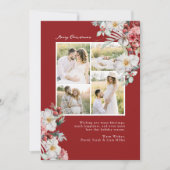 Fotocollage Elegante Kerstvakantie Kaart (Voorkant)